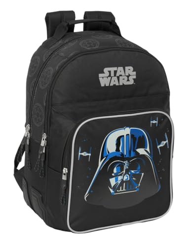 Star WARS REBELLION - Zaino scuola per bambini, ideale per bambini di diverse età, comodo e versatile, qualità e resistenza, 32 x 15 x 42 cm, Nero, M, Casual