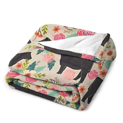 Couverture en flanelle rose 150x200 cm plaid doux et confortable pour lit et canapé - 4