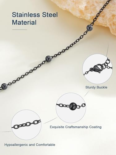 ChainsPro Anklets for Women Waterproof, Adjustable Stainless Steel/ Sterling Silver/14K Gold Plated Ankle Bracelets for Women, Non Tarnish Layered Anklets Beach Jewelry Gifts for Swimming & Daily Wear (Send Gift Box) - Image 6