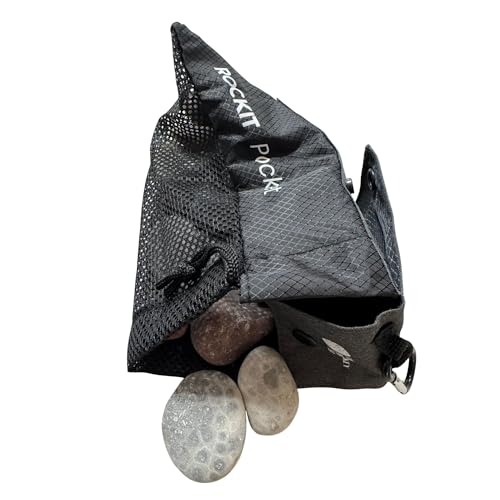Rockit Pocket - Collapsible Rock Collecting Bag for Rockhounds - Foraging Pouch for Kids and Adults