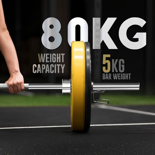 FK Sports 4Ft Olympic Barbell Bar 2" Standard Weight Lifting Chrome Finished Bars, Anti-Slip Hand Grip Barbell Gym Strength Training Fitness 4Ft, 5Ft, 6Ft And 7Ft (4 ft) - Image 6