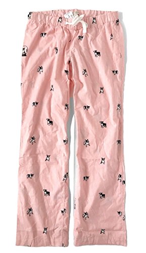 J crew factory - women's puppy flannel pajama pants (medium) pink…