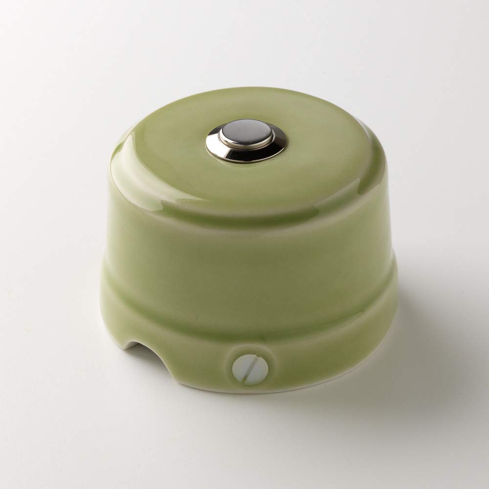 Bouton poussoir vintage porcelaine Klartext pour remplacer un interrupteur plastique