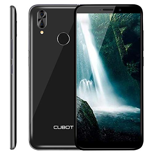 CUBOT J7 Smartphone Libre sin Contacto Android 9.0 3G 5.7 Pulgadas 18:9 Full-Screen Quad-Core 2GB RAM 16GB ROM Dual SIM/Dual Cámara/Face ID/GPS 2800mAh WiFi Bluetooth CUBOT Oficial (Negro)