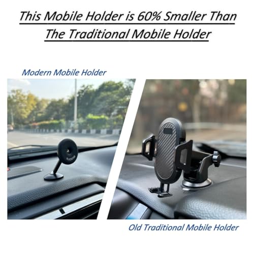 Image of Blackstar Titan Mag : Magnetic Mobile Phone Holder for Car Dashboard with 720 Angle Rotation (Strong & Safe Magnets)-Car Phone Mount Stand-Compatible with All Mobiles (MAGSAFE Incompatible)