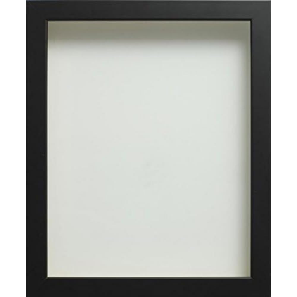 Frame Company Connolly Range Black Wooden Picture Photo Frame, A4 *Choice of Sizes* Fitted with Real Glass