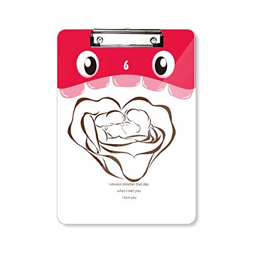Dossier Pad Support Rose Love A4 rigide avec impression artistique