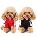 Dog Hoodie, Dog Clothes Sweater Dog Jumpsuit Fleece Sweatshirt Dog Outfit Dog Winter Clothes Cotton Puppy Hoodies for Small Medium Large Dogs Cats Apparel red and black