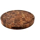 BANIKOP Planches à découper en Bois de Bout en Bois Bloc de Bois Coupe de Viande Planche épaisse en Bois Planches à découper en Bois Rondes