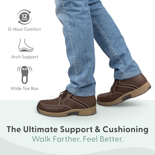 Orthofeet Men's Orthopedic Leather Highline Lace-Up Boots2