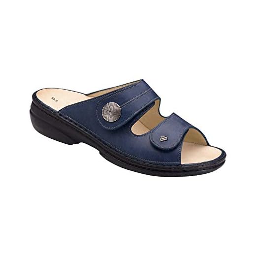 Finn Comfort Sansibar, Damen Offene Sandalen, Blau (Blau), 39 EU