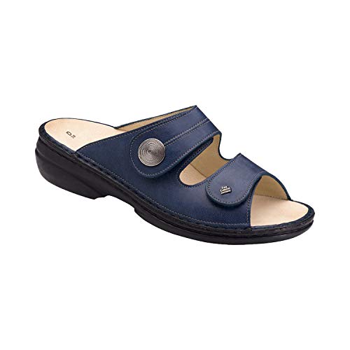 Finn Comfort Sansibar, Damen Offene Sandalen, Blau (Blau), 38 EU