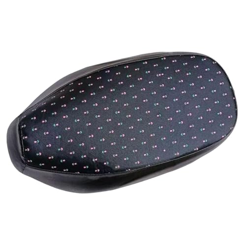 Harilla Scooters eléctricos Cubierta de Asiento de Asiento Universal Aislamiento de al Aire Libre Impermeable, Negro Y Flores, M