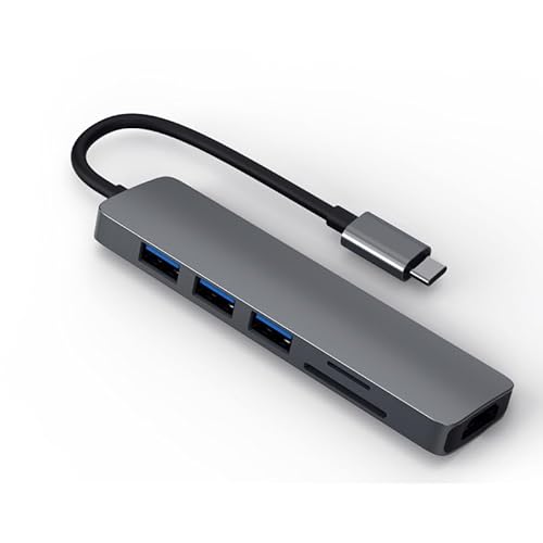 USB C Hub, 6 in 1 Usb Multiport Adapter with 4K HDMI, Ultra Slim Usb-c with 3 USB 3.0 Ports, SD/TF Card Reader, Type C Hub for Laptop, MacBook Pro, Huawei, Google Chromebook Pixel, Samsung - Image 6