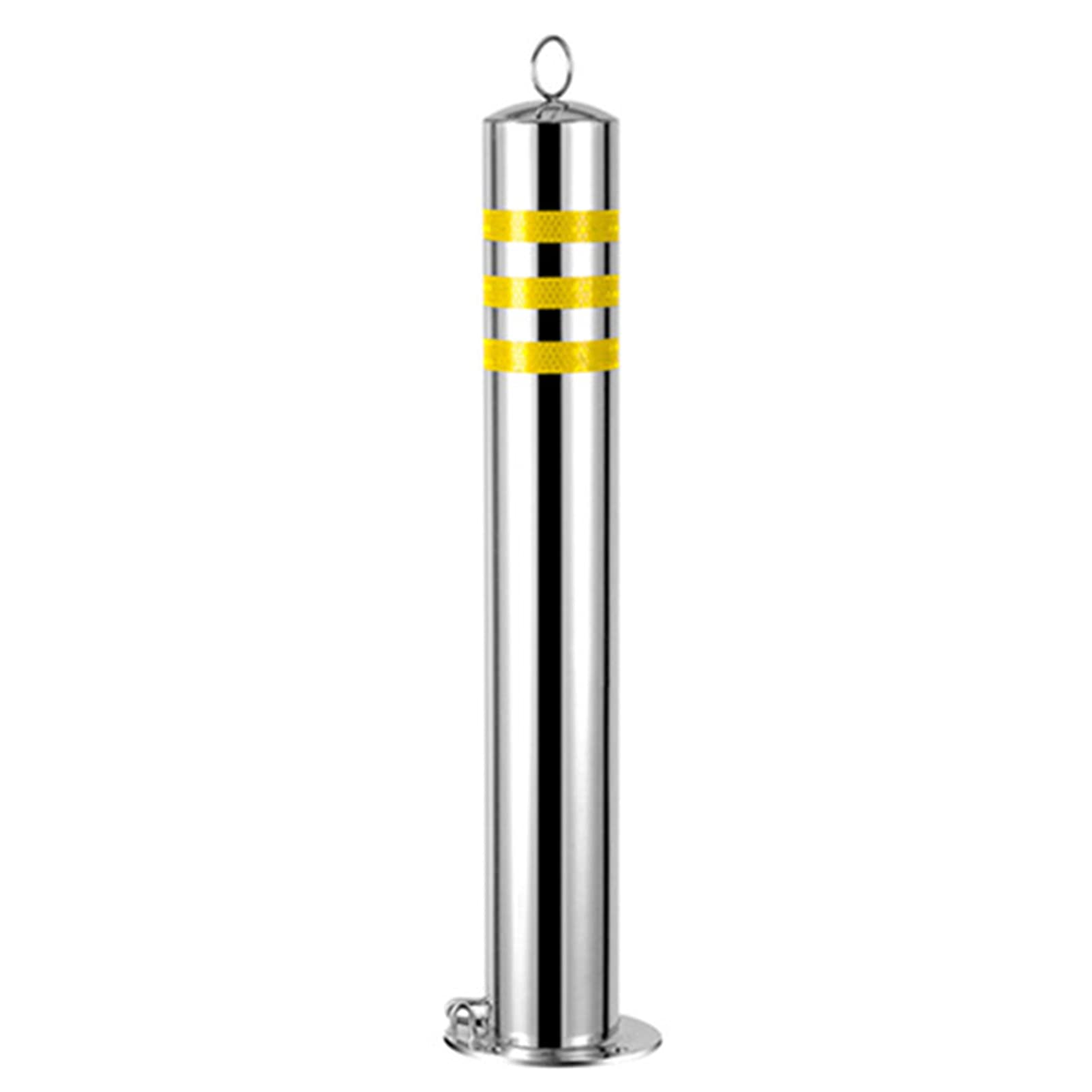 SnamicE Parking Bollards Concrete in,Stainless Steel Traffic Cones with Reflective Strips,Parking Cone for Parking Commercial Or Private Use,