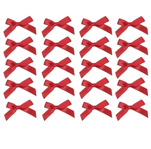Set de 20 pinzas rojas mini con moño para cabello miniatura 1