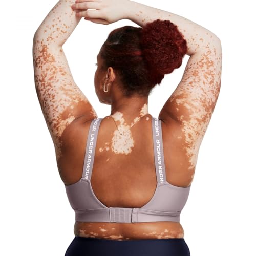 Under Armour Womens Infinity High Impact Sports Bra, (016) Tetra Gray / / White, X-Large A-C4