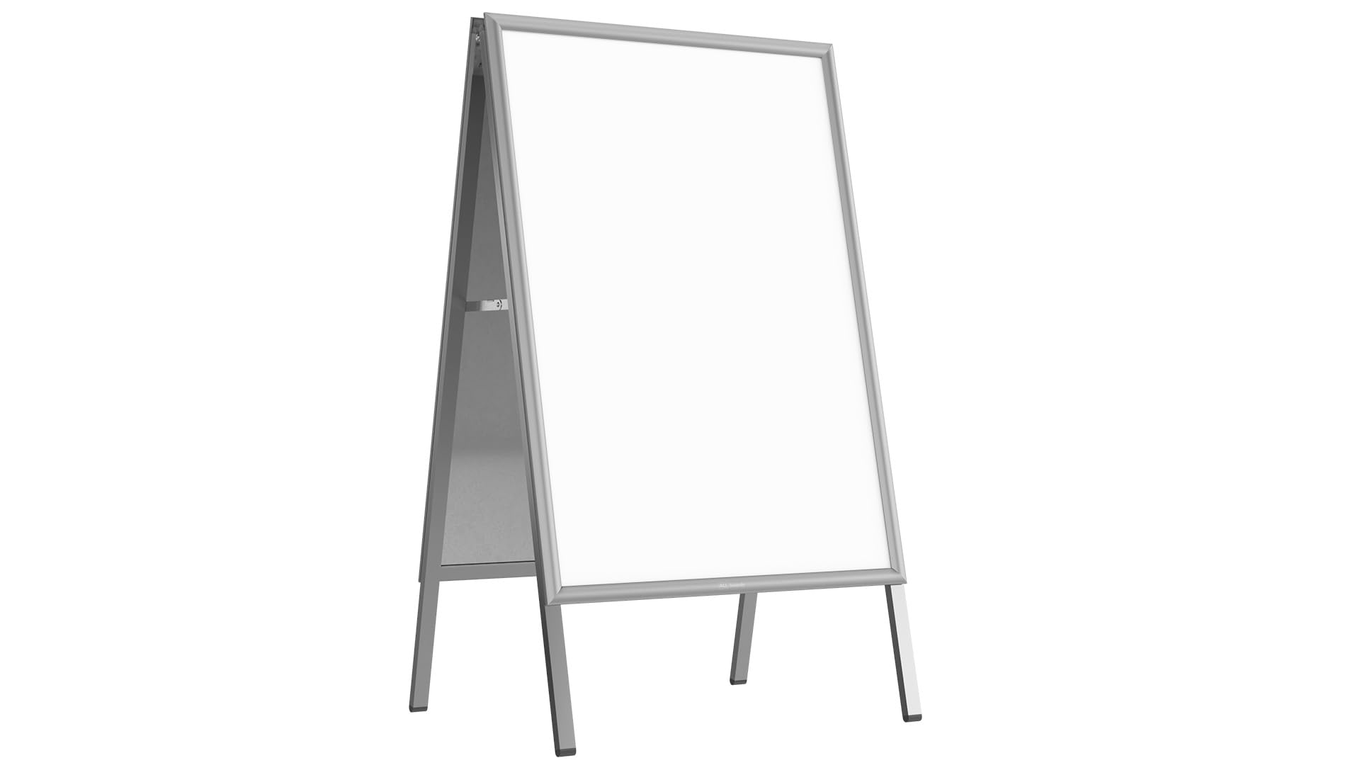 ALLboards Chevalet Porte-Affiche Double Face Cadre en Aluminium Gris – Format A1