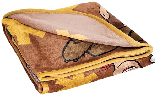 Image of Jay Franco Plush Throw Blanket - 46 inch x 60 inch Inches Kids Hero Soft & Cozy Fleece Throw for Bedroom & Couch Decor, Official Licensed Product, Brown - Toy Story Woody