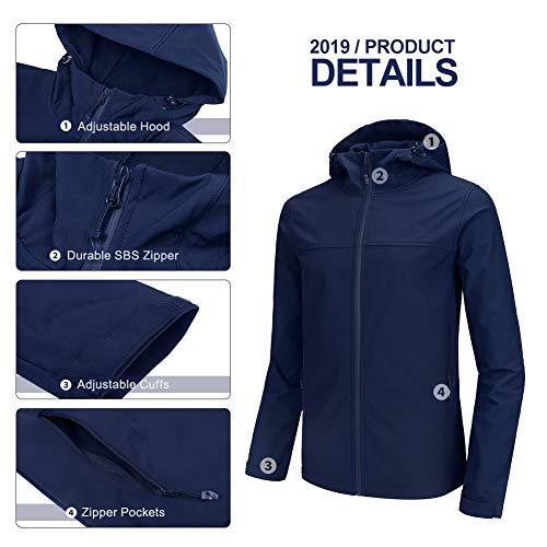 CAMEL CROWN Mens Softshell Jacket Fleece Lined Waterproof Windproof Lightweight Outerwear Full Zip Hiking Work Travel3