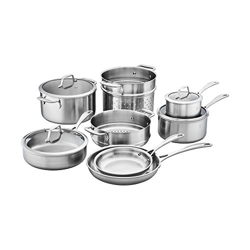 Comparison: Best Zwilling Stainless Steel Cookware Set 11 ZWILLING Spirit 3-ply 12-pc Stainless Steel Cookware Set