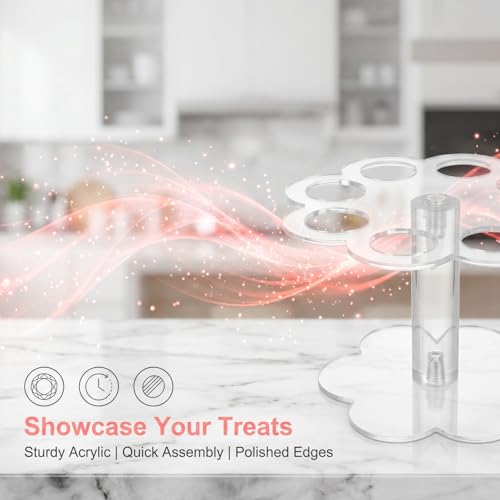 Support à 8 trous en acrylique transparent pour magnifier vos desserts - 8