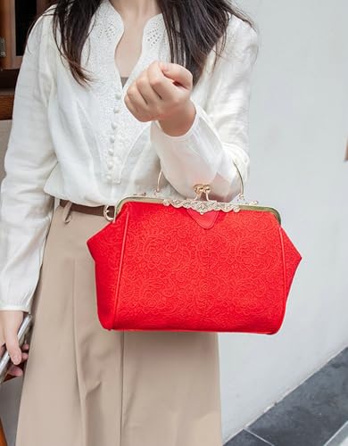 2025 Kiss Lock Lace Handbag Women Elegant Satchel Style Large Purse Crossbody Bag Work Daily Date Evening Party Clutch4