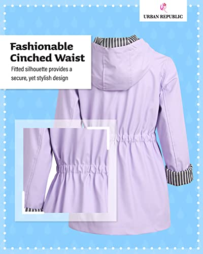 Urban Republic Girls? Raincoat ? Waterproof Anorak Slicker Shell Windbreaker Rain Jacket (7-16), Size 14/16, Lilac Purple #TOP4