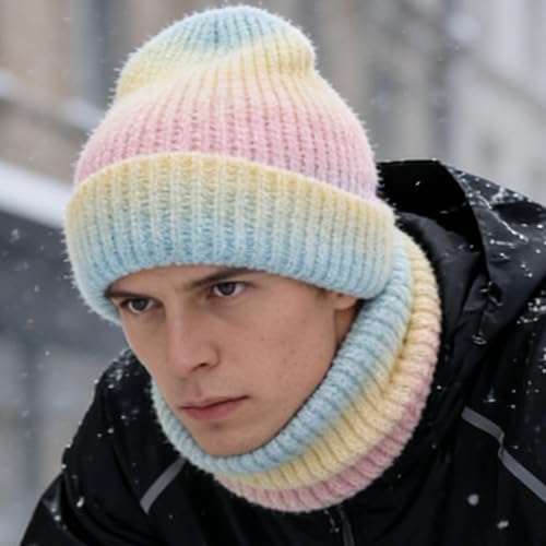 Juego de bufanda y gorro de invierno calefactable USB para regalar 2