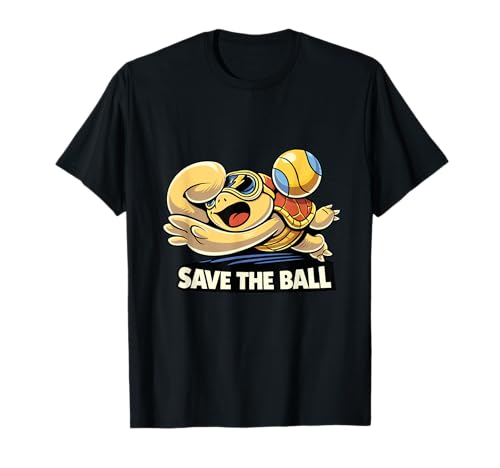 Funny Goalkeeper Turtle Save The Ball Sports Design T-Shirt