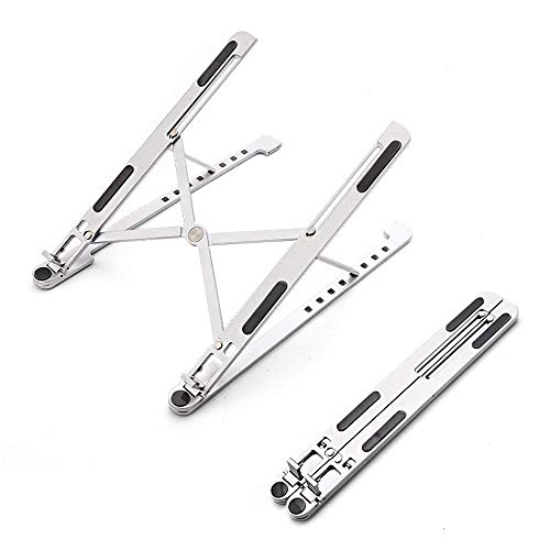 Laptopständer, 8 Stufen Aluminium Verstellbarer tragbarer Laptophalter Desktop Kompatibel mit MacBook Air Pro, Dell XPS, HP, Lenovo, den meisten