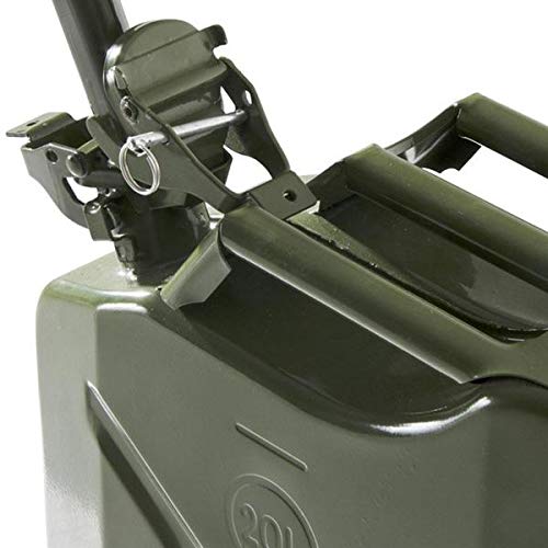 VERDELOOK Tanica in Metallo Verde per Carburante, Capienza 20 Litri, Omologata Un