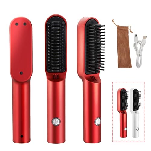 Peine eléctrico innovador para alisado de cabello, peine alisador ligero, fácil de usar, material ABS, protección contra quemaduras miniatura 4