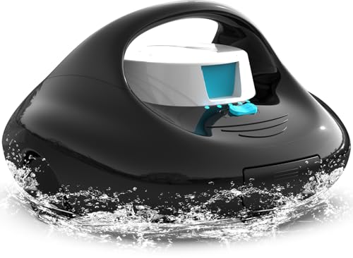 BRINBO Robot Piscine sans Fil, 130 Min de Nettoyage Puissant, Charge Rapide en 2,5h, Moteurs à Double Entraînement, Idéal pour Robot Piscine Hors Sol...