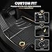 RAV4 Floor Mats AOMSAZTO Floor Liners Fit for Toyota RAV4 2019-2025 (Not Fit Hybrid): All Weather Automotive Floor Mats - 1st & 2nd Row Full Set Rubber Floor Liners - Anti Skid Car Mats