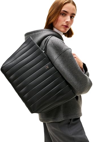 Tommy Hilfiger TH Grace Tote Aw0aw17670, Donna, Black (Black), One Size - Immagine 1