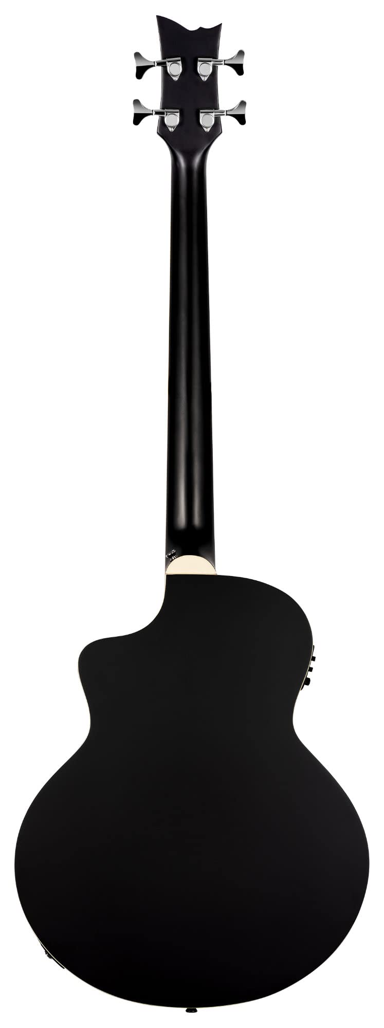 Ortega Guitars Deep Series E-Akustik Bass 4-Saitig - Fichte Schwarz | integrierter Preamp, Fichtendecke & Mahagoni-Korpus, Satin-Finish, mit Cutaway, D7CE-SBK-4