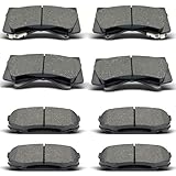 Front Rear Ceramic Brake Pads 8 Pieces Set fit for 2008-2021 Lexus LX570,for 2008-2021 Toyota Land Cruiser,2008-2021 Toyota Sequoia,2007-2021 Tundra