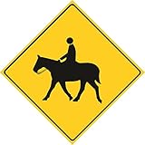 Horse Crossing Road Sign - 12x12 inch