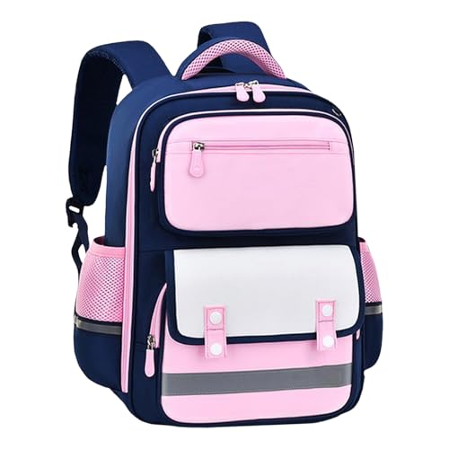 Sac à dos d'école imperméable rose grand volume avec motif dessin animé