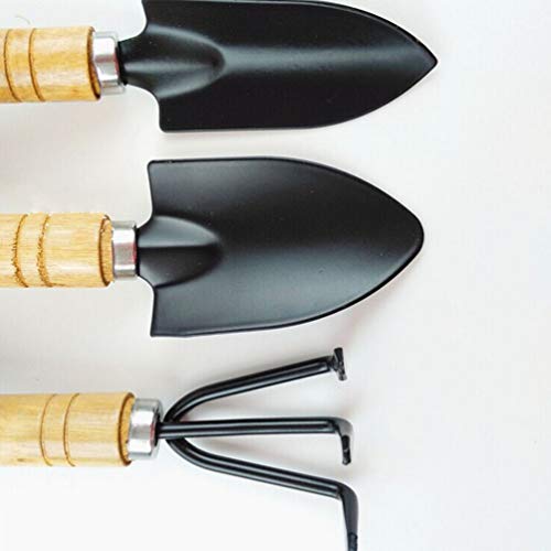 Conjunto de ferramentas de jardinagem NUOBESTY, 6 peças, pá de plantio, trilho de madeira, alça de j