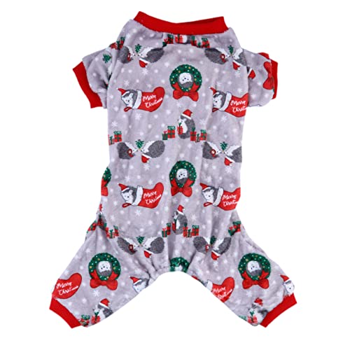FONDOTIN 犬用フランネル服 暖かい冬服 子犬用クリスマスコスチューム 四足のペット用衣服 着やすくて快適なデザイン 小型犬にも適した軽量素材