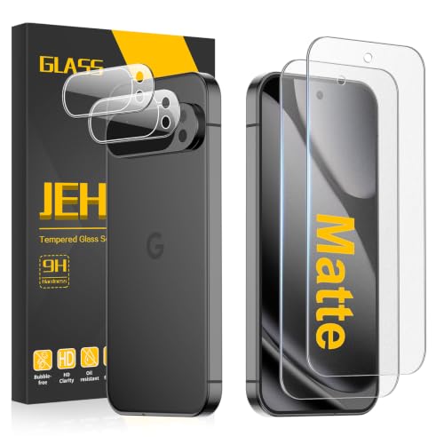 Image of [2+2 Pack for Google Pixel 10 Pro XL Matte Screen Protector + Camera Lens Protector, Anti-Glare, 9H Tempered Glass, Fingerprint Unlocking, Bubble Free