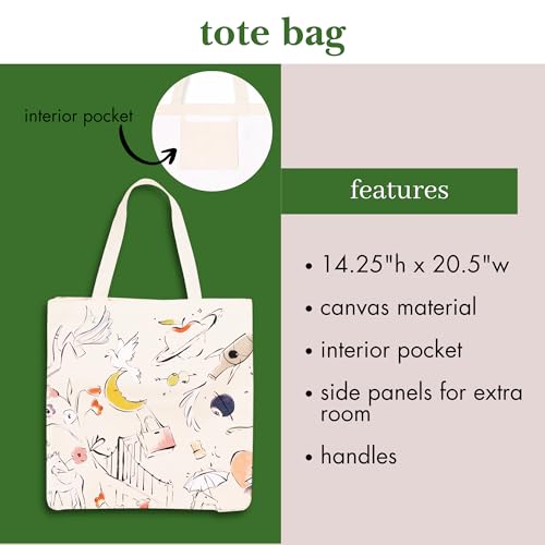 Bolso tote de lona para mujer miniatura 4
