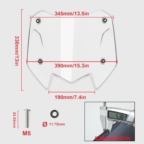 GFARDMOTO Parabrezza moto compatibile con Yamaha TMAX560 / TMAX560 T-MAX TECH MAX 2025 - Deflettore in plastica PP con kit di fissaggio TMAX560 accessori (grigio) GFARDMOTO Parabrezza moto compatibile con Yamaha TMAX560 / TMAX560 T-MAX TECH MAX 2025 - Deflettore in plastica PP con kit di fissaggio TMAX560 accessori (grigio)