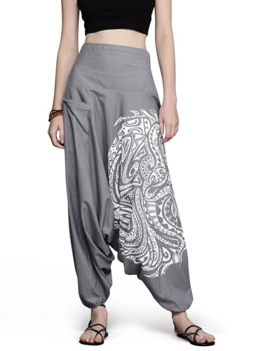 The Veshti Company Women's Low Crotch Loose Boho Yoga Harem Pants