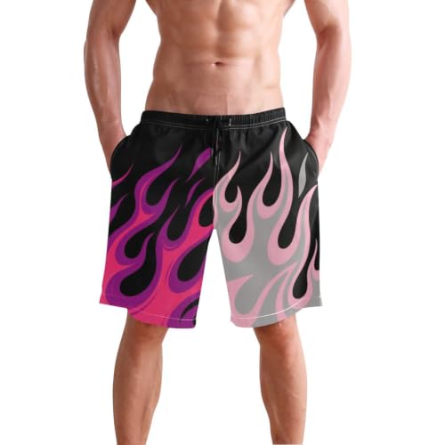 Short de bain pour les vacances 20,3 cm maillot de bain stretch gris et pêche