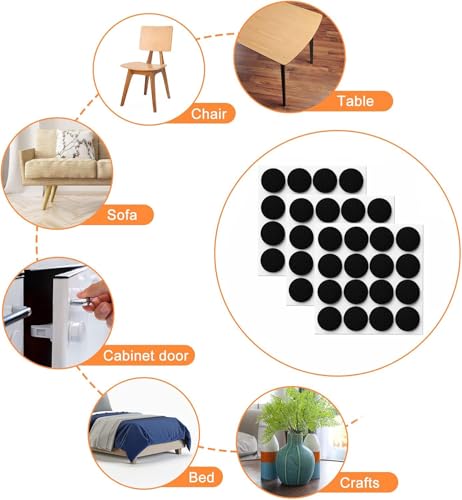 Image of Ahamo 48 PCS Silicone Chair Leg Floor Protectors - Anti-Slip Furniture Leg Caps (25mm x 4mm) | Noise-Reducing Buffer for Furniture Legs | Table /Chair Rubber Leg Caps (Black)