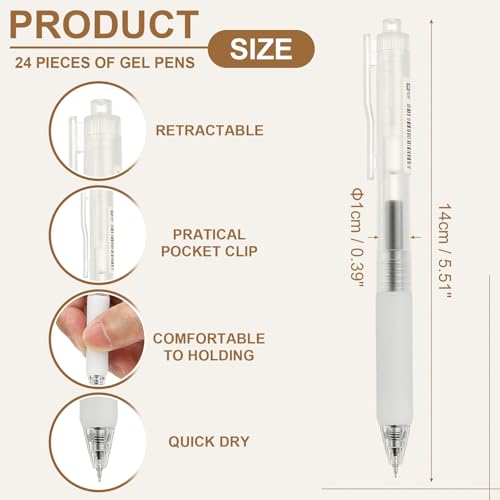 Patikil Bolígrafos Gel 0.5 mm, Pack 24 Tinta Negra miniatura 2