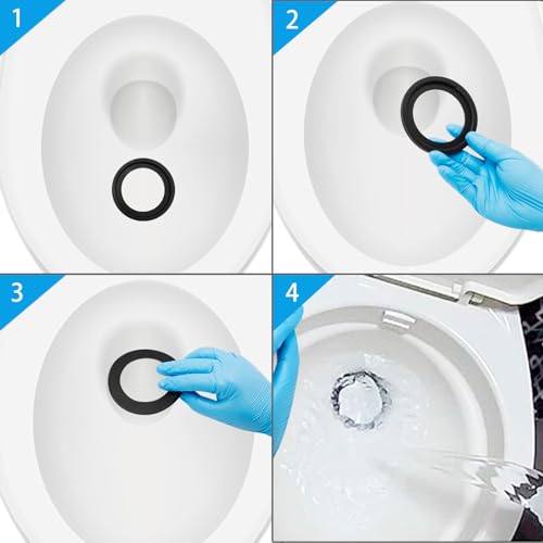 Image of RV Toilet Seal, Flush Ball Seal Kit Replacement Parts 385311658 for Dometic 300 /310 /320, RV Parts with Rubber Gloves
